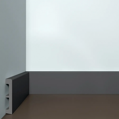 Плинтус XPS полимер Bello Deco ПЛ30 80-15 Темный графит 2000 мм