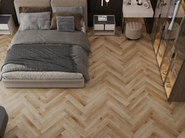 SPC ламинат CronaFloor Дуб Монпелье H004, Herringbone анонс