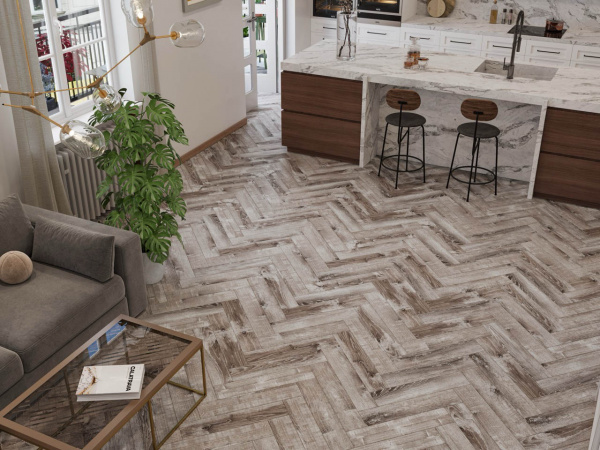 SPC ламинат CronaFloor Дуб Тулон H009, Herringbone анонс