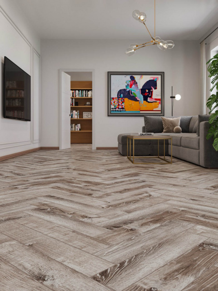 SPC ламинат CronaFloor Дуб Тулон H009, Herringbone анонс