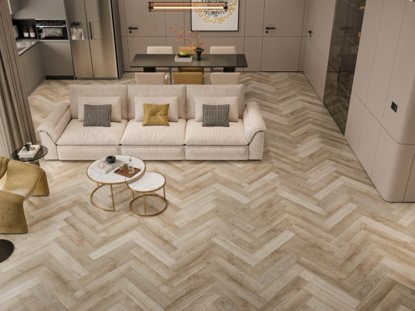 SPC ламинат CronaFloor Дуб Лилль H007, Herringbone анонс
