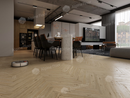 Ламинат Alpine Floor LF102-01 Дуб Лион, Herringbone 8 мм