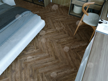 Ламинат Alpine Floor LF102-10 Дуб Бордо, Herringbone 8 мм