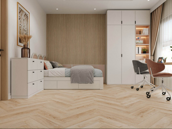 SPC ламинат CronaFloor Дуб Дижон H010, Herringbone анонс