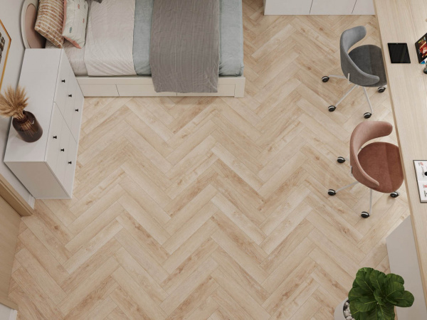 SPC ламинат CronaFloor Дуб Дижон H010, Herringbone анонс