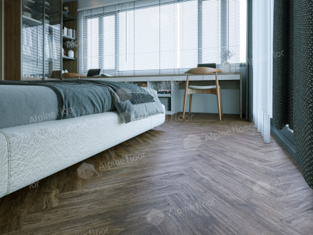 Ламинат Alpine Floor LF102-10 Дуб Бордо, Herringbone 8 мм
