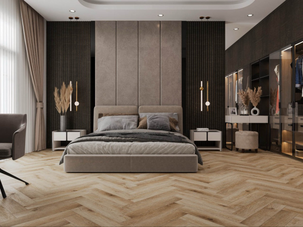 SPC ламинат CronaFloor Дуб Монпелье H004, Herringbone анонс