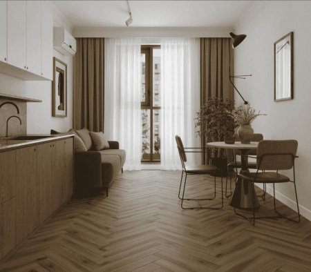 Ламинат Norland LF303-40 Дуб Лира, Herringbone Elegant