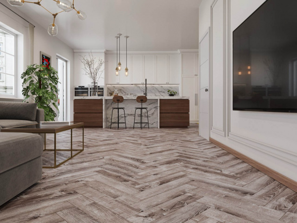 SPC ламинат CronaFloor Дуб Тулон H009, Herringbone анонс